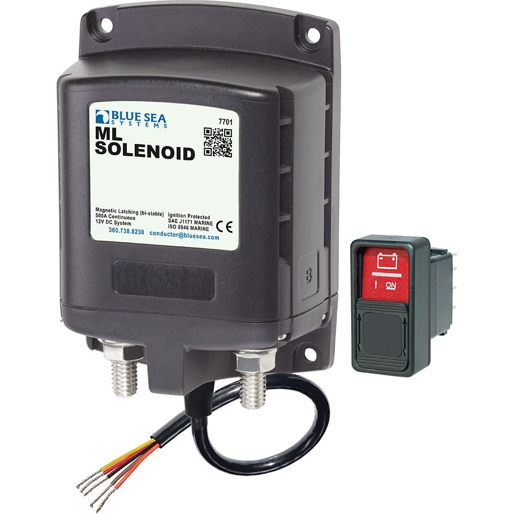 Blue Sea 7701 ML - Series Solenoid w/Contura Switch 12VDC [7701]