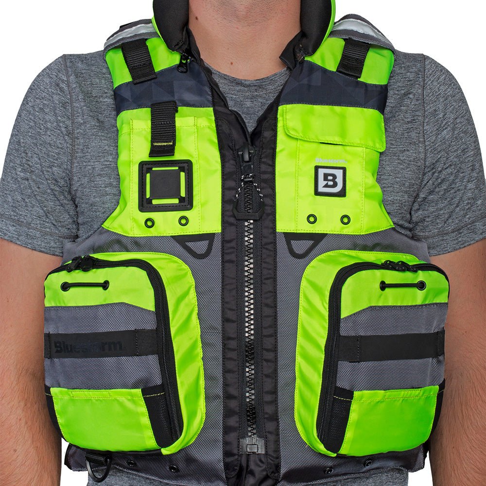 Bluestorm Classic Adult Fishing Life Jacket - Hi - Vis - 2XL/3XL [BS - 70B - HVS - 2/3X]