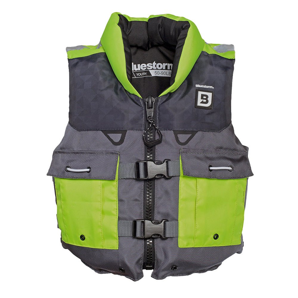 Bluestorm Classic Youth Fishing Life Jacket - Hi - Vis [BS - 365 - HVS - Y]