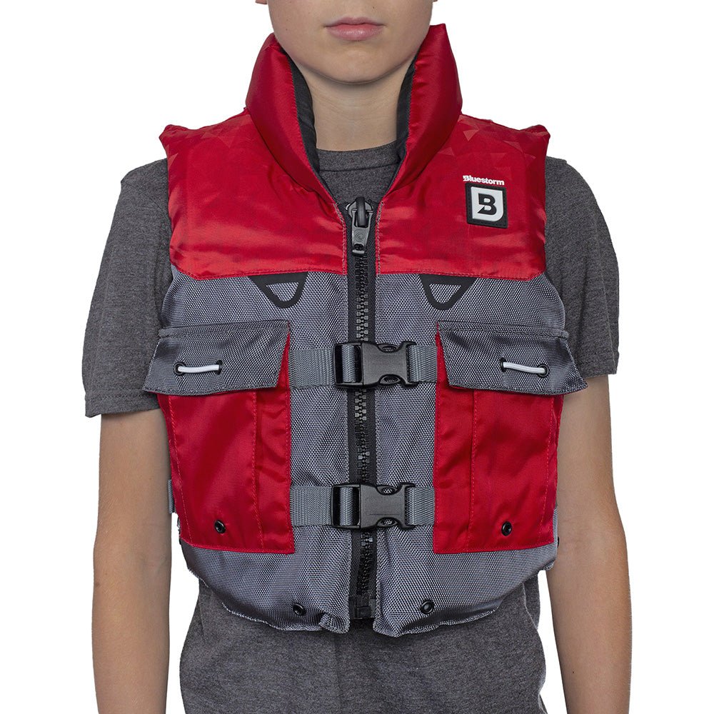 Bluestorm Classic Youth Fishing Life Jacket - Nitro Red [BS - 365 - RED - Y]