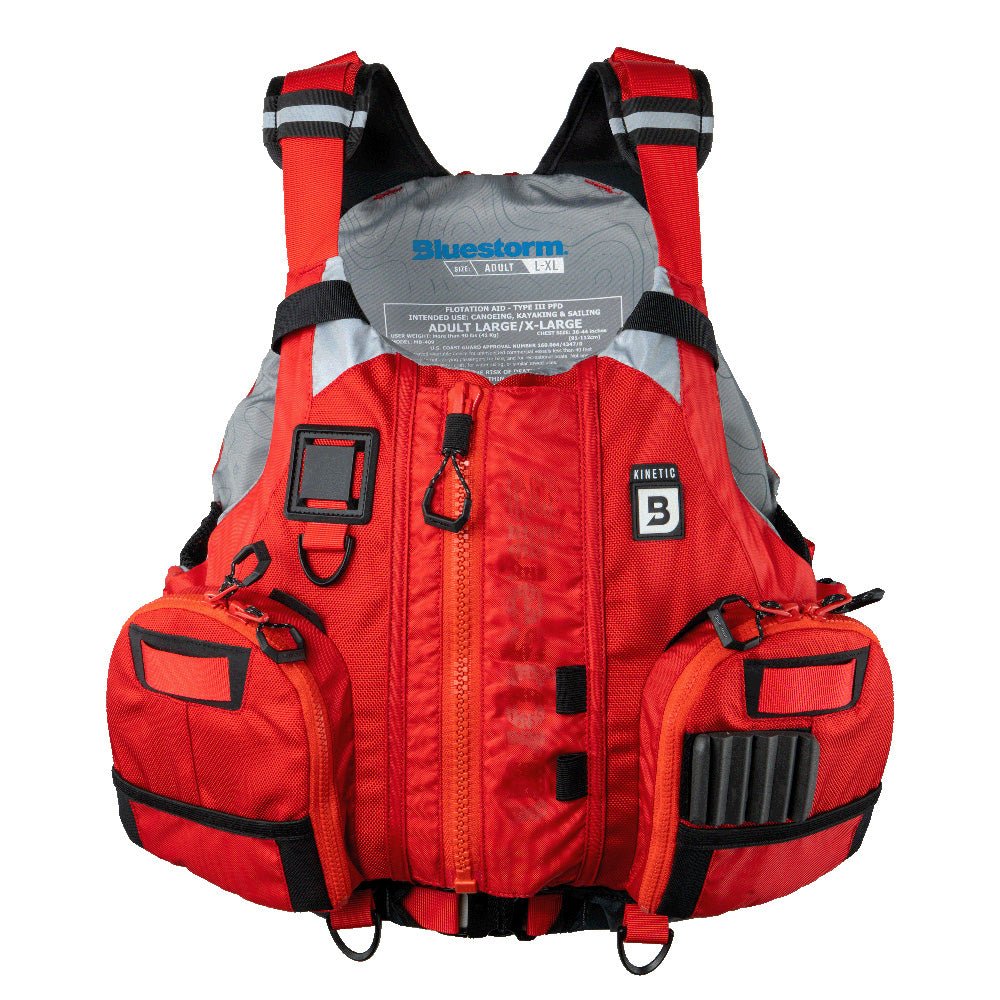 Bluestorm Kinetic Kayak Fishing Vest - Nitro Red - 2XL/3XL [BS - 409 - RED - XXL]