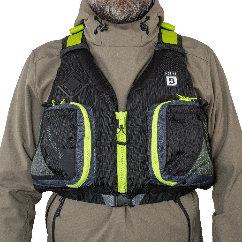 Bluestorm Motive Kayak Fishing Vest - Hi - Vis - 2XL/3XL [BS - 248 - HVS - 2/3XL]