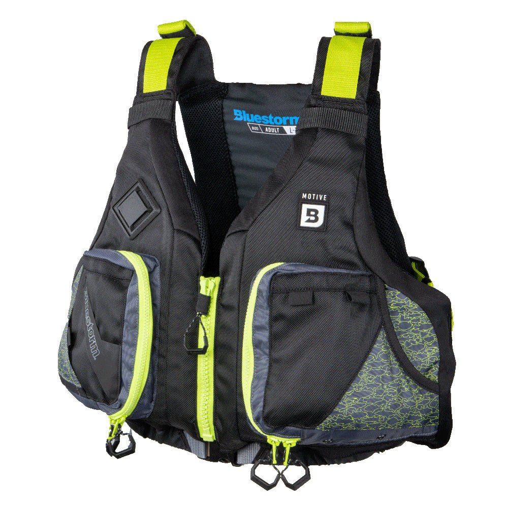 Bluestorm Motive Kayak Fishing Vest - Hi - Vis - 2XL/3XL [BS - 248 - HVS - 2/3XL]