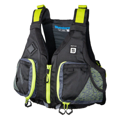 Bluestorm Motive Kayak Fishing Vest - Hi - Vis - S/M [BS - 248 - HVS - S/M]