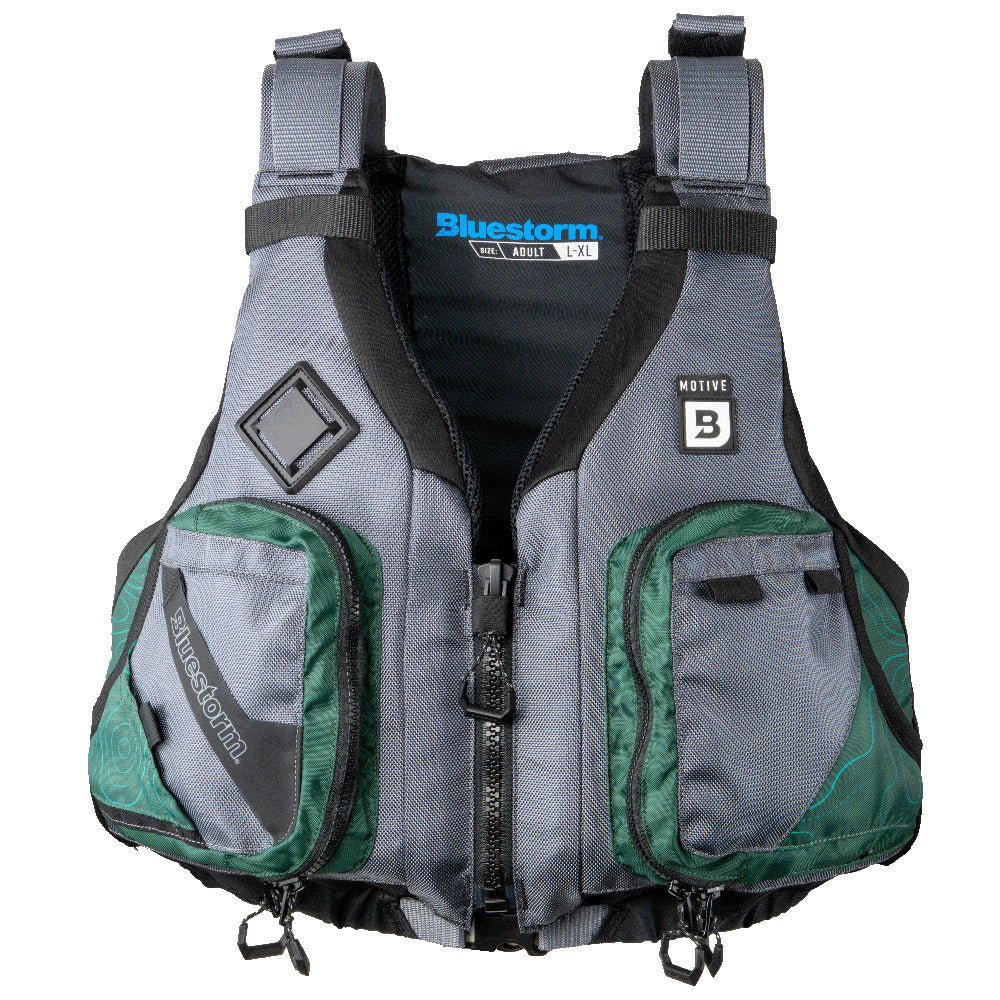 Bluestorm Motive Kayak Fishing Vest - Hunter Green - 2XL/3XL [248 - HNT - 2/3XL]