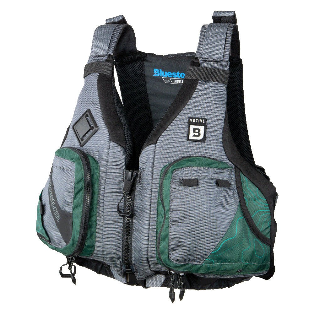 Bluestorm Motive Kayak Fishing Vest - Hunter Green - 2XL/3XL [248 - HNT - 2/3XL]