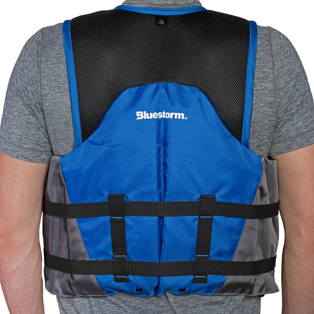 Bluestorm Sportsman Adult Mesh Fishing Life Jacket - Deep Blue - 2XL/3XL [BS - 105 - BLU - 2/3X]