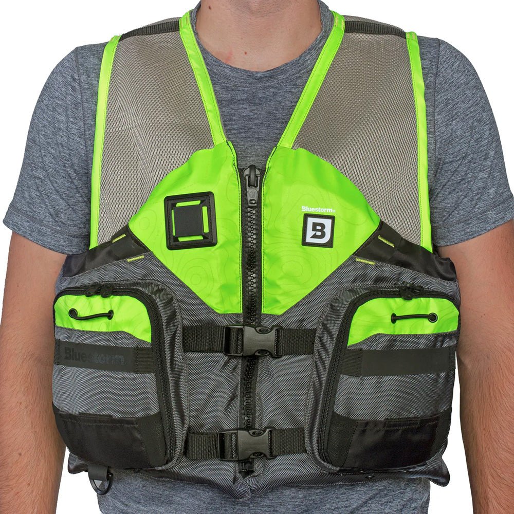 Bluestorm Sportsman Adult Mesh Fishing Life Jacket - Hi - Vis - 2XL/3XL [BS - 105 - HVS - 2/3X]