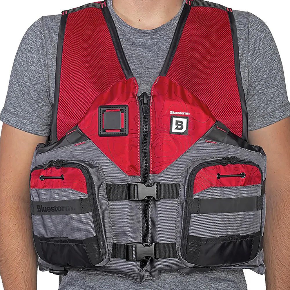 Bluestorm Sportsman Adult Mesh Fishing Life Jacket - Nitro Red - 2XL/3XL [BS - 105 - FDC - 2/3X]