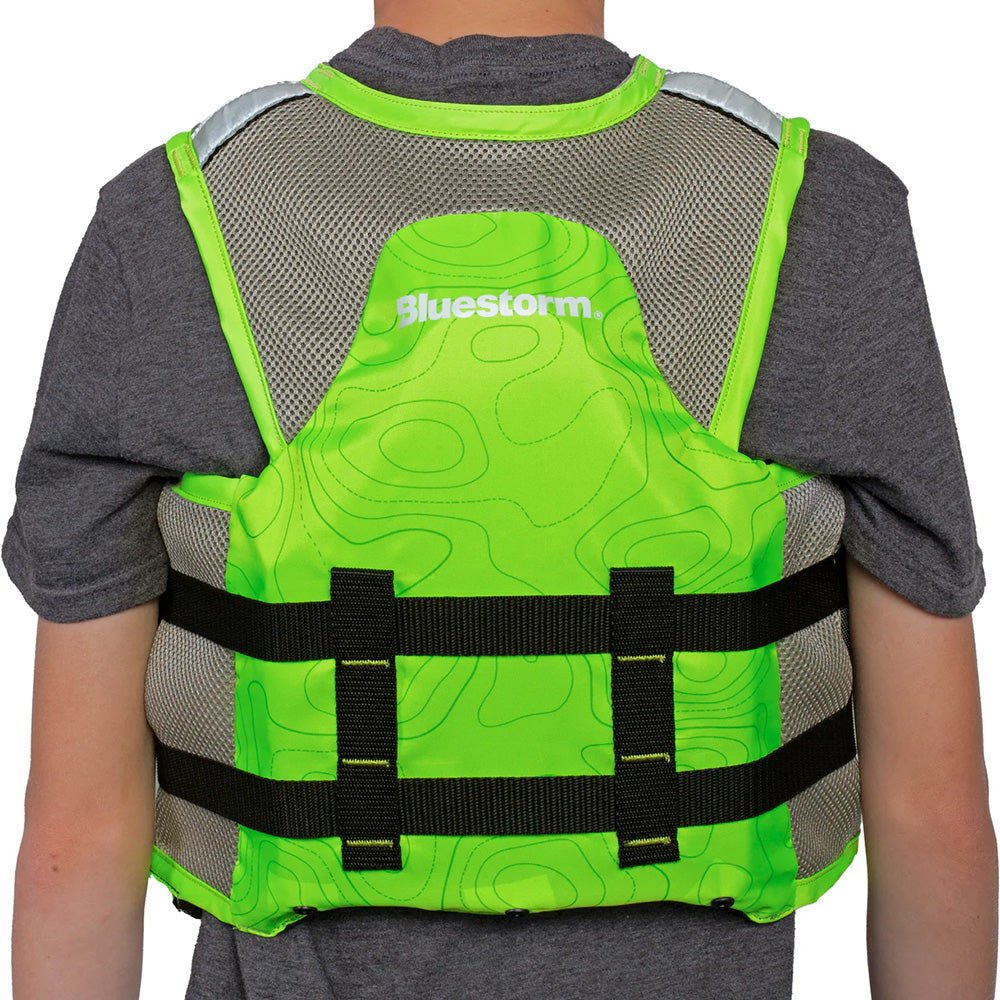 Bluestorm Sportsman Youth Mesh Fishing Life Jacket - Hi - Vis [BS - 105 - HVS - Y]