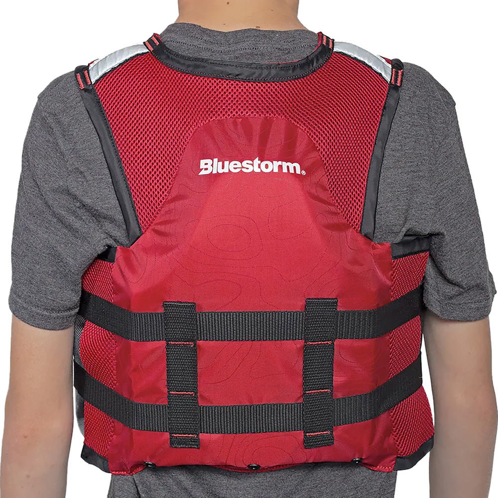 Bluestorm Sportsman Youth Mesh Fishing Life Jacket - Nitro Red [BS - 105 - RED - Y]