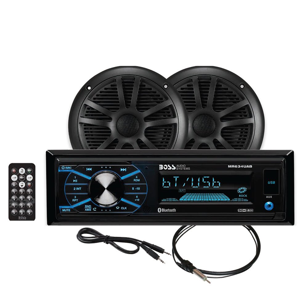 Boss Audio MCBK634B.6 Marine Stereo 6.5&quot; Speaker Kit - Black [MCBK634B.6]