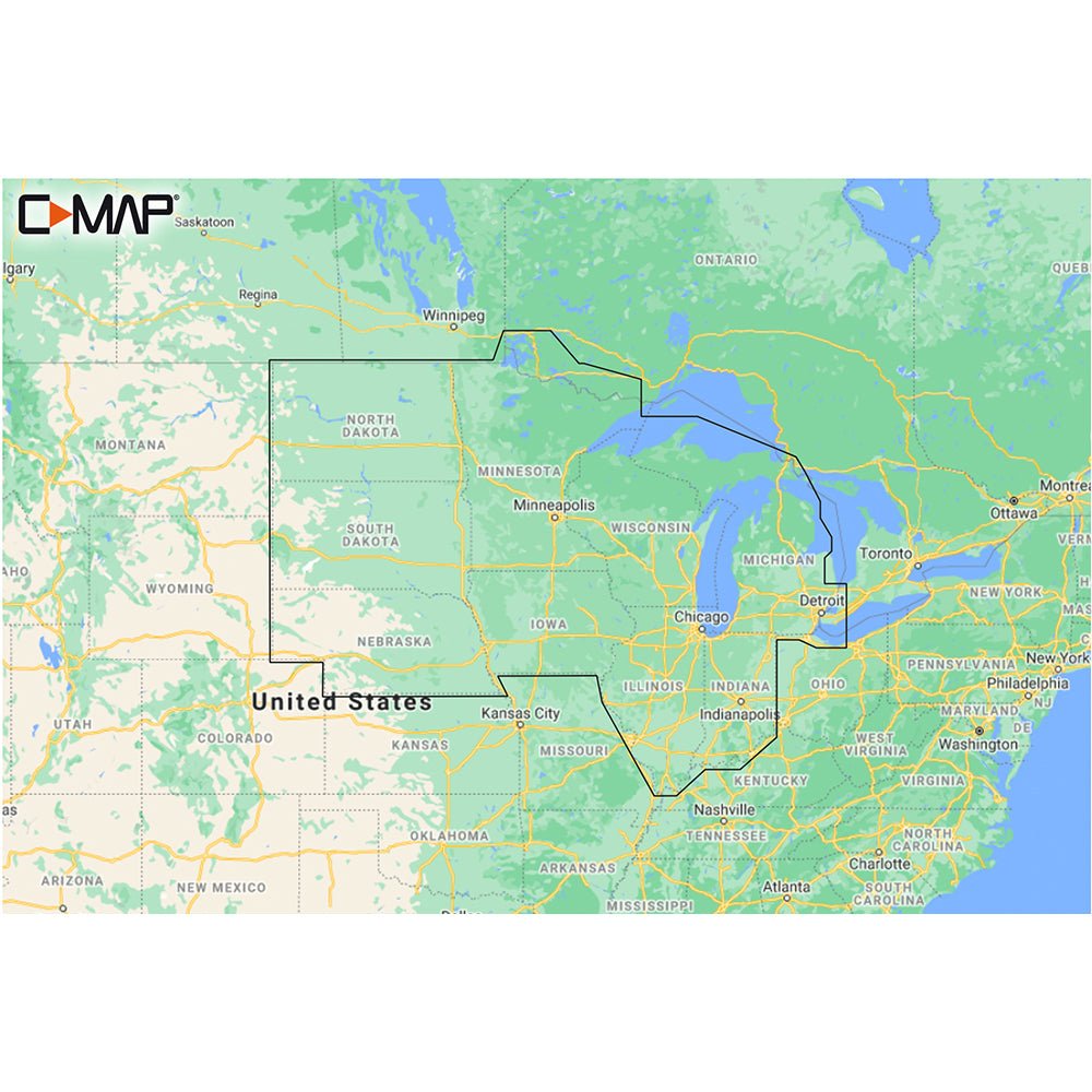 C - MAP M - NA - Y212 - MS US Lakes North Central REVEAL Inland Chart [M - NA - Y212 - MS]