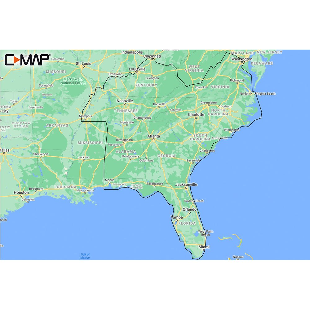 C - MAP M - NA - Y214 - MS US Lakes South East REVEAL Inland Chart [M - NA - Y214 - MS]