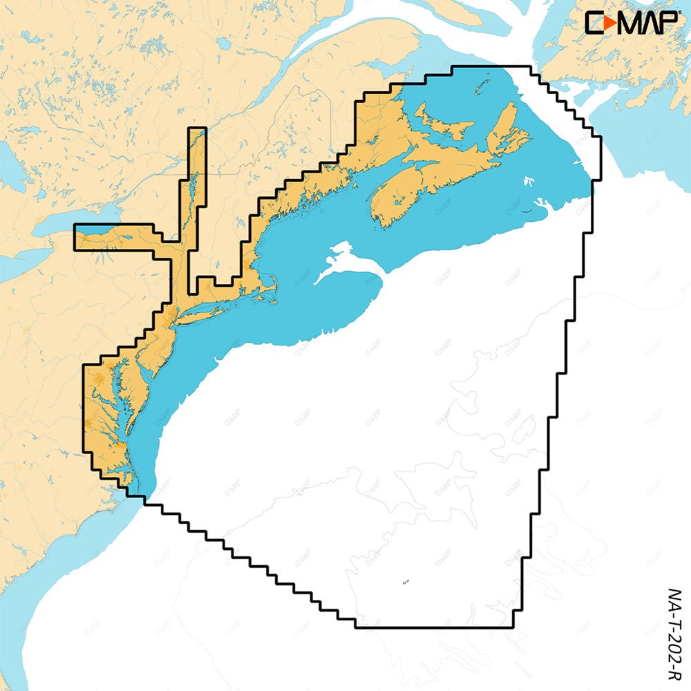 C - MAP REVEAL X - Nova Scotia to the Chesapeake Bay [M - NA - T - 202 - R - MS]