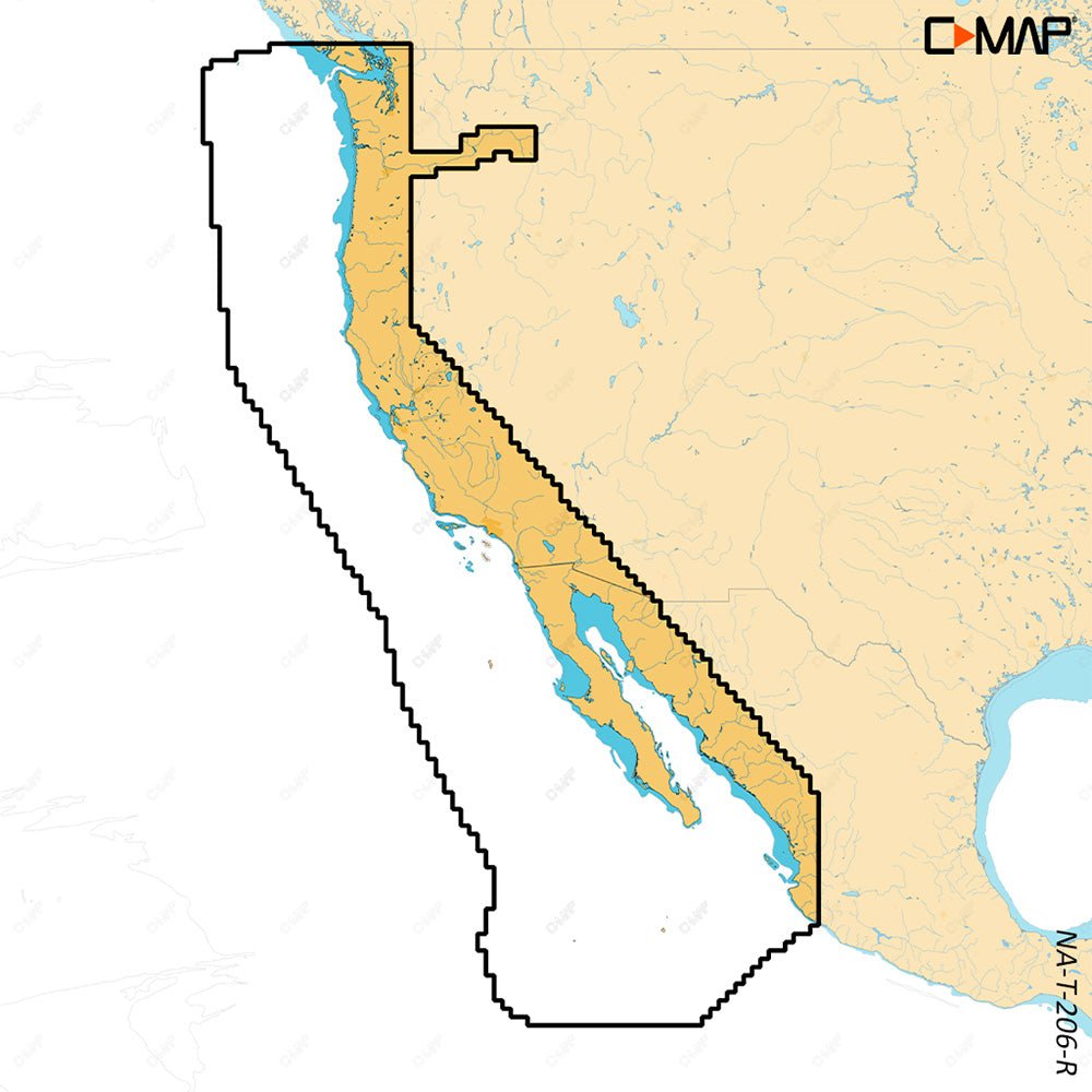 C - MAP REVEAL X - U.S. West Coat Baja California [M - NA - T - 206 - R - MS]