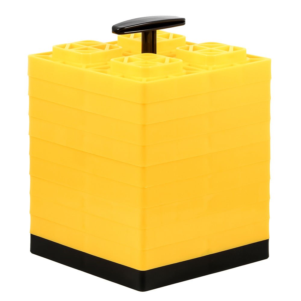 Camco FasTen Leveling Blocks w/T - Handle - 2x2 - Yellow *10 - Pack [44512]