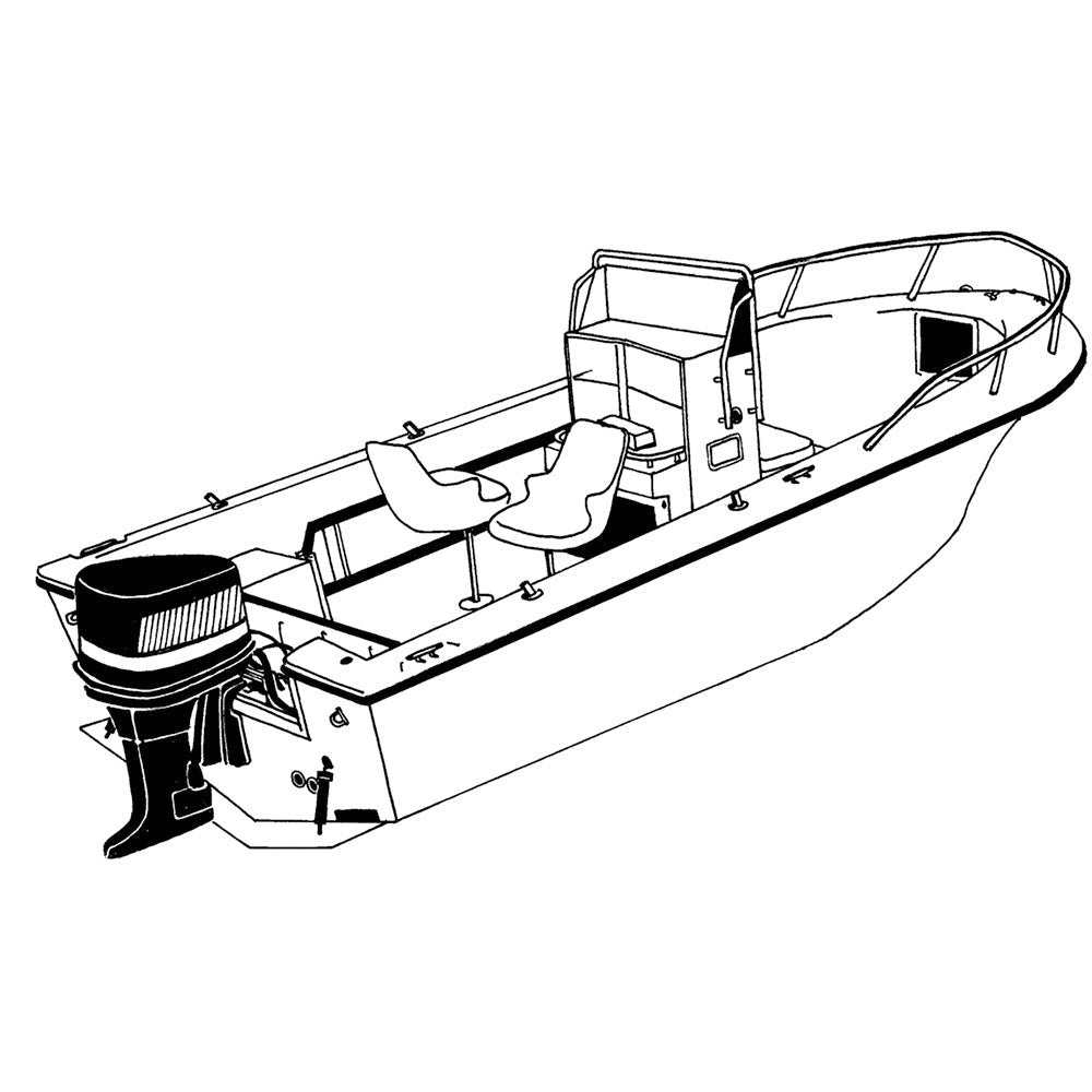 Carver Performance Poly - Guard Styled - to - Fit Boat Cover f/20.5 V - Hull Center Console Fishing Boat - Grey [70020P - 10]