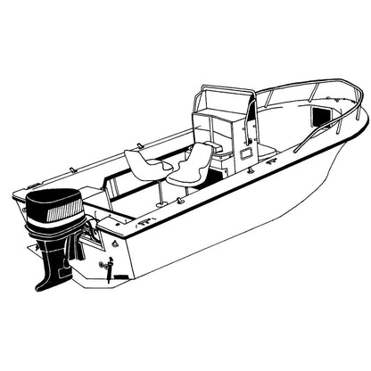 Carver Performance Poly - Guard Styled - to - Fit Boat Cover f/20.5 V - Hull Center Console Fishing Boat - Grey [70020P - 10]