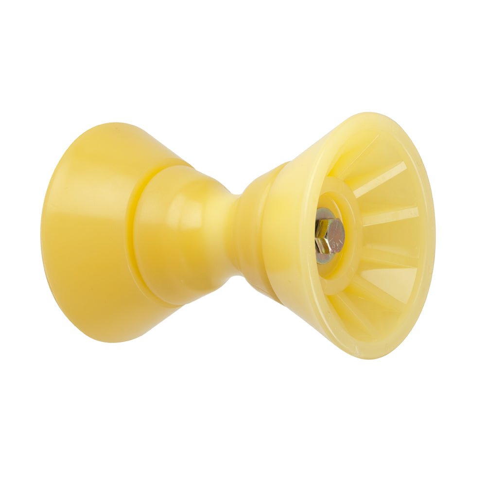 C.E. Smith 4&quot; Bow Bell Roller Assembly - Yellow TPR [29301]