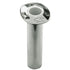 C.E. Smith Flush Mount Rod Holder - 0 Degree 9" Depth - Stainless Steel - Cast Bottom - White Vinyl Liner [53670CA]