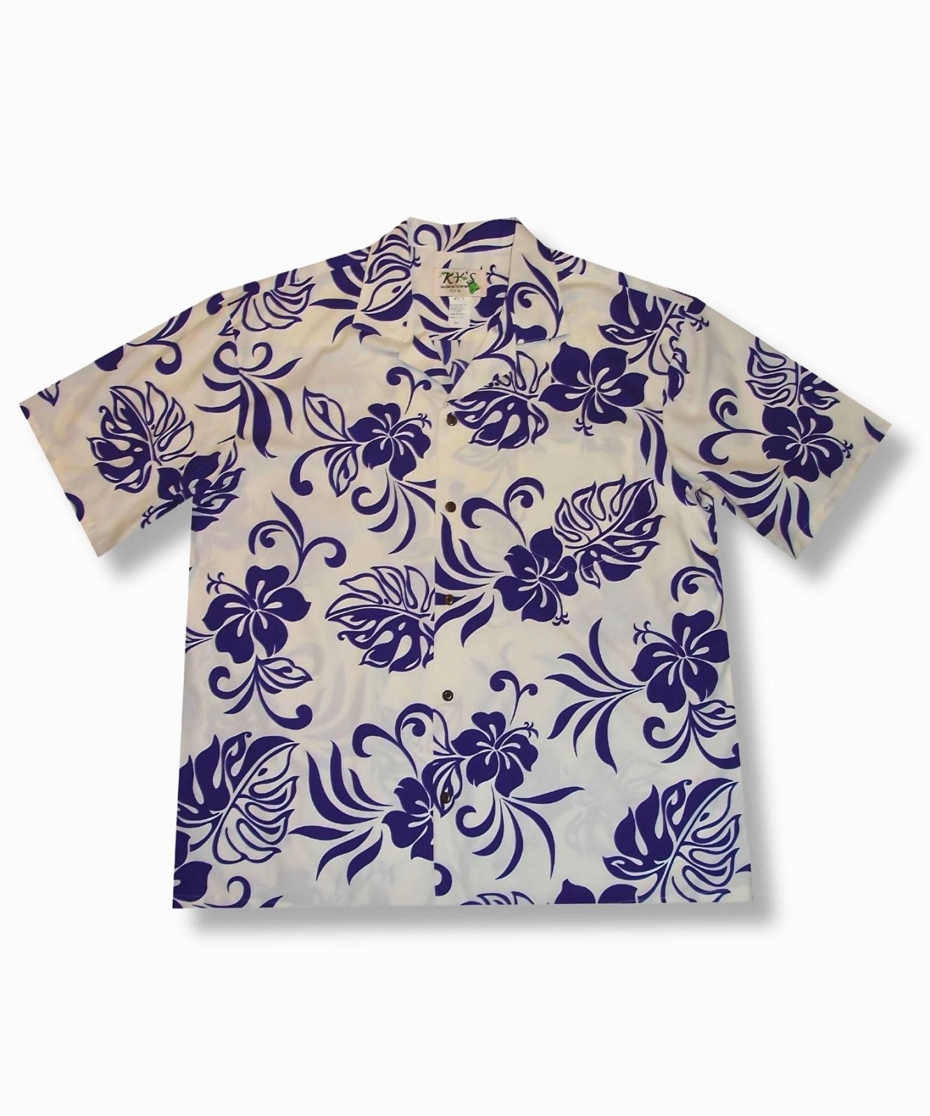 Classic Hibiscus Aloha Short - Sleeve Shirt with Coconut Buttons