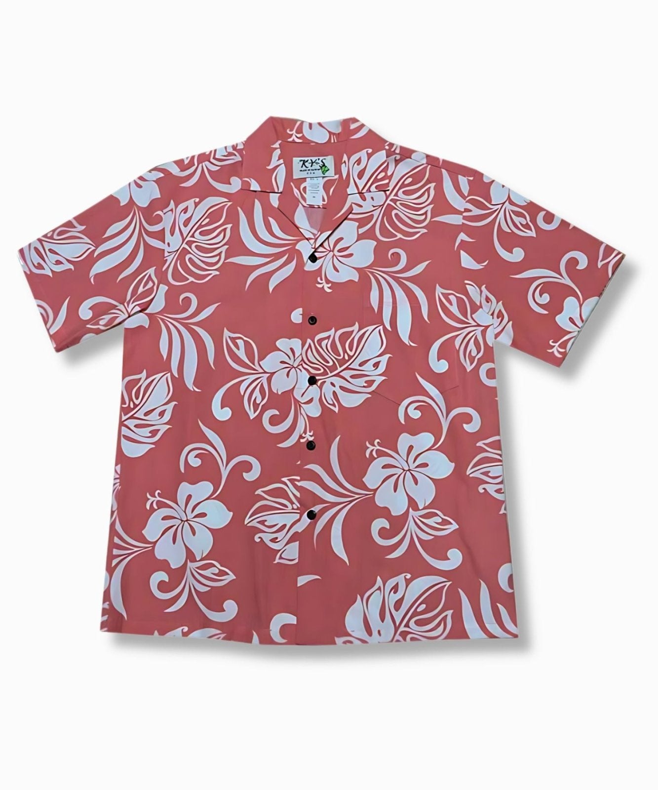 Classic Hibiscus Aloha Short - Sleeve Shirt with Coconut Buttons