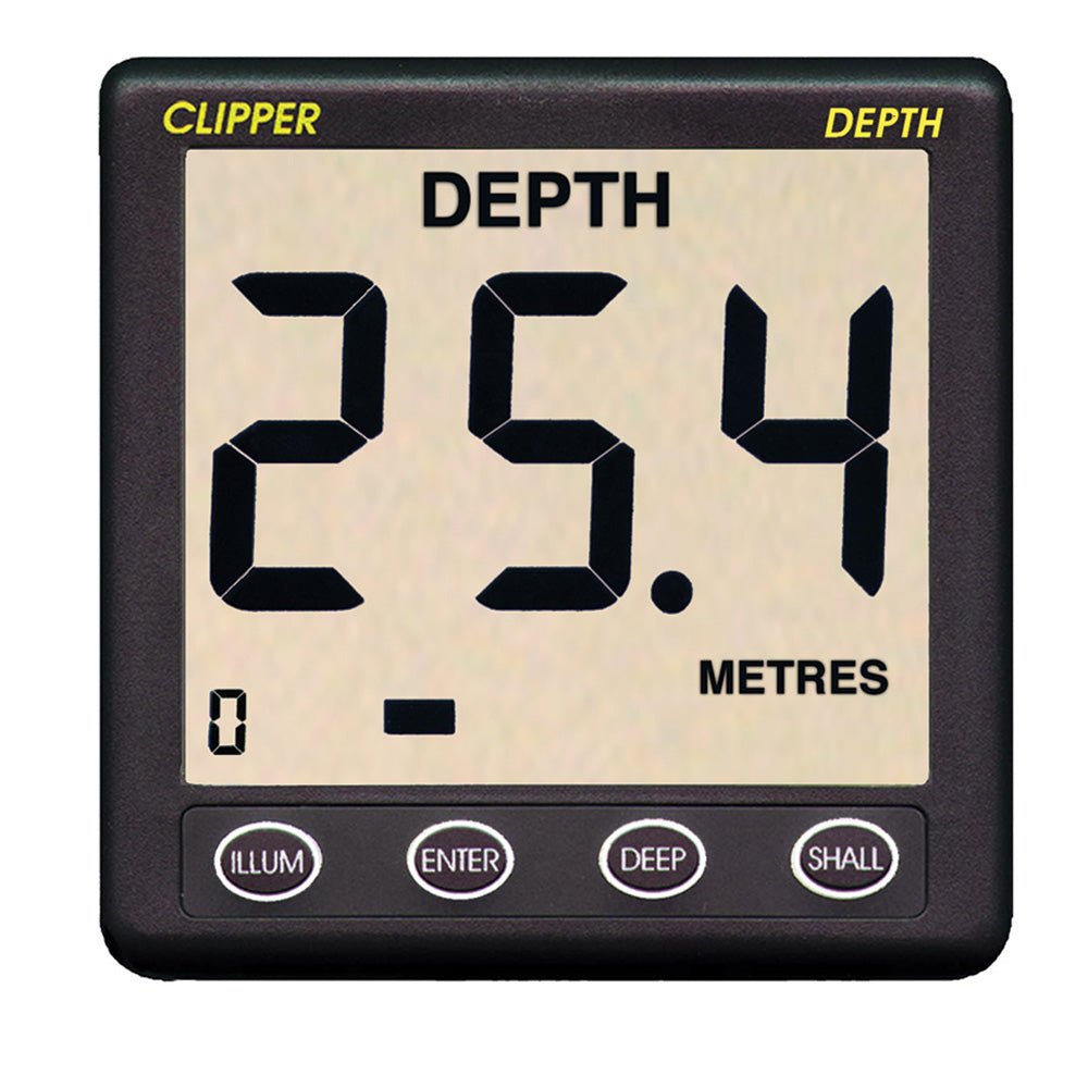 Clipper Depth Instrument w/Thru Hull Transducer &amp; Cover [CL - D]