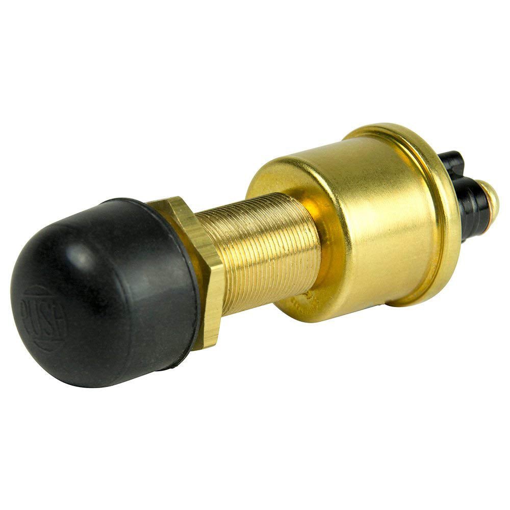 Cole Hersee Heavy Duty Push Button Switch w/Rubber Cap SPST Off - On 2 Screw - 35A [M - 626 - BP]