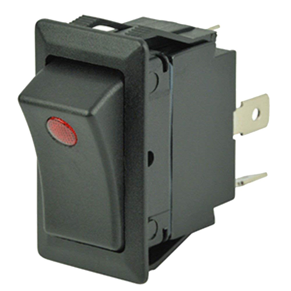 Cole Hersee Sealed Rocker Switch w/Small Round Pilot Lights SPST On - Off 3 Blade [58327 - 01 - BP]