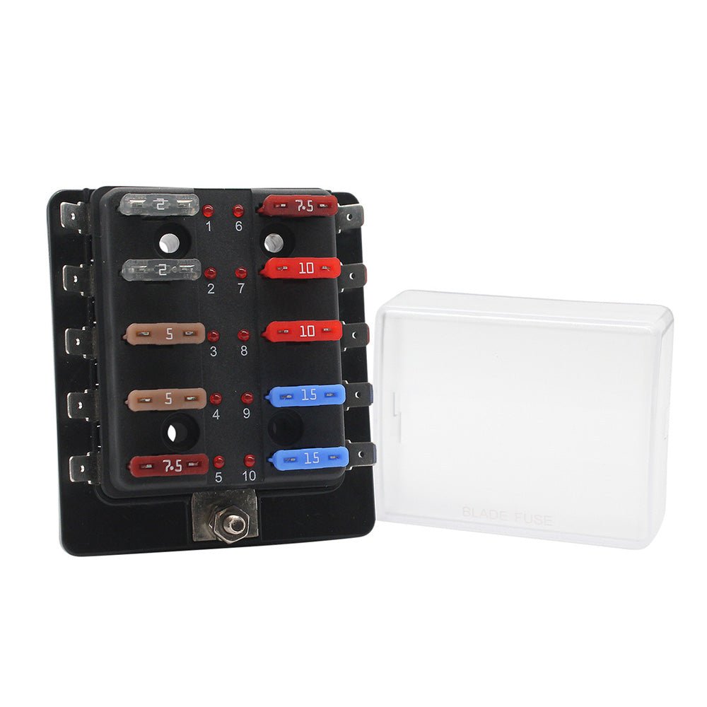 Cole Hersee Standard 10 ATO Fuse Block w/LED Indicators [880023 - BP]