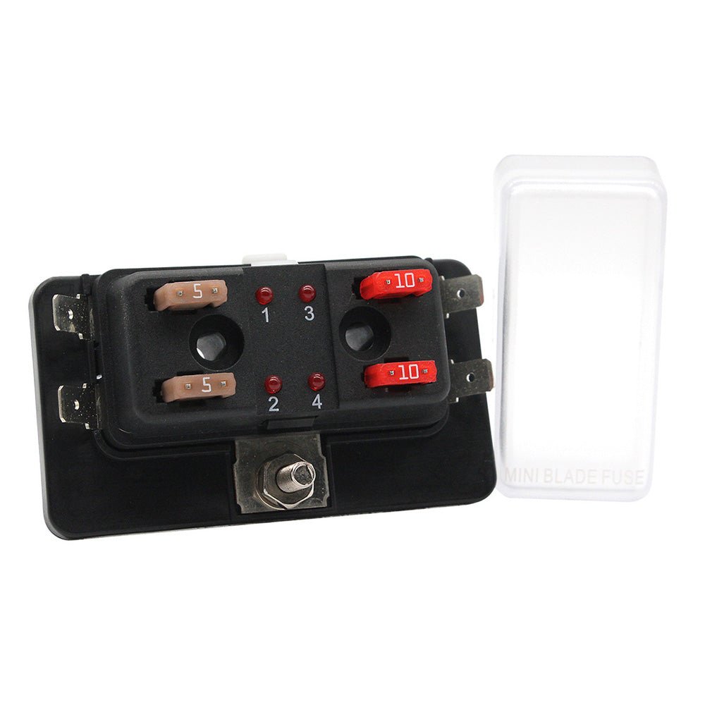 Cole Hersee Standard 4 MINI Series Fuse Block w/LED Indicators [880024 - BP]