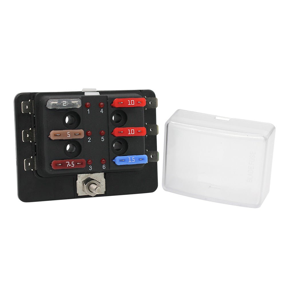 Cole Hersee Standard 6 ATO Fuse Block w/LED Indicators [880022 - BP]