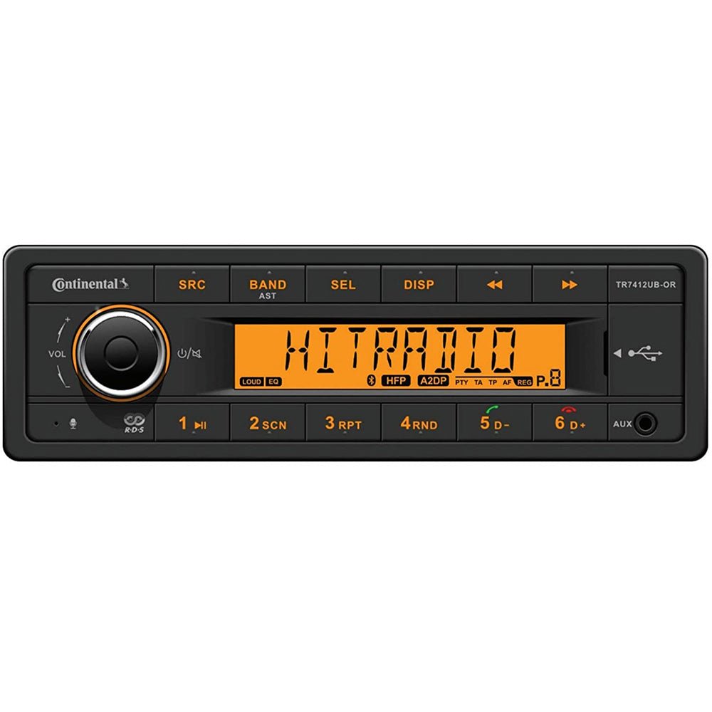 Continental Stereo w/AM/FM/BT/USB - 12V [TR7412UB - OR]