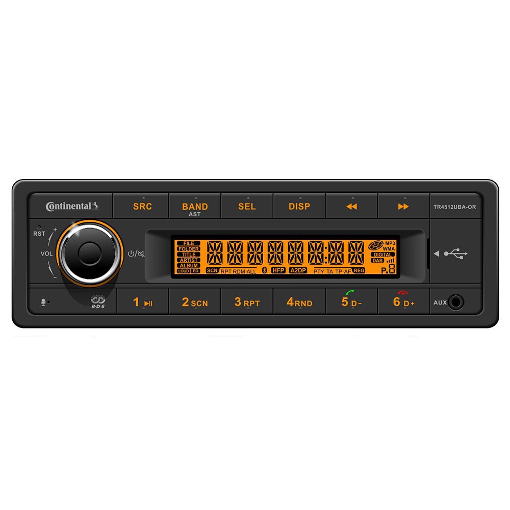 Continental Stereo w/AM/FM/BT/USB/PA System Capable - 12V [TR4512UBA - OR]