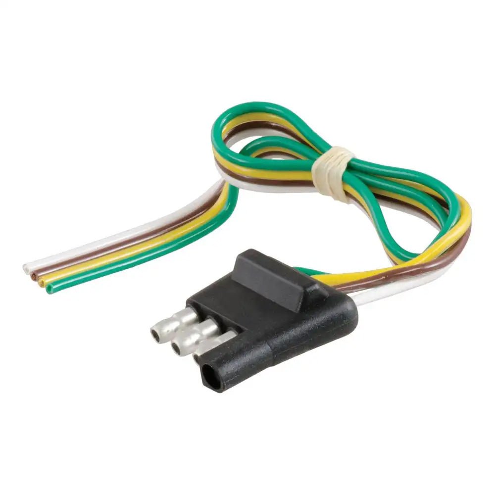 CURT 4 - Way Flat Connector Plug w/12 Wires Trailer Side [58031]