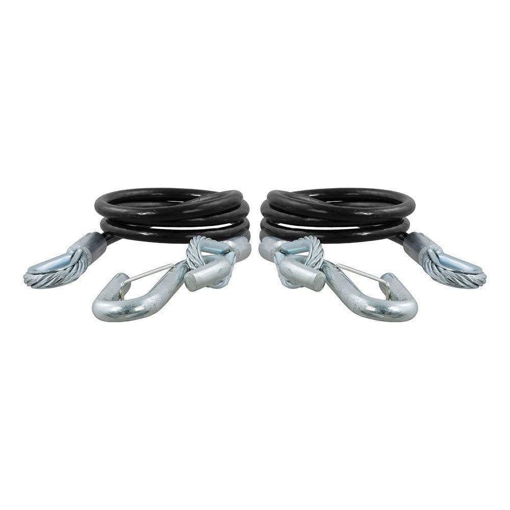 CURT 44 - 1/2" Safety Cables w/2 Snap Hooks - 5,000 lbs. - Vinyl Coated - 2 Pack [80151]