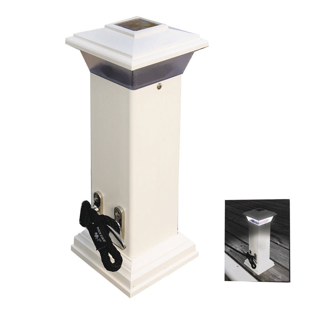 Dock Edge Cleatlite Solar Dock Light w/SS Mooring Cleat 12&quot; [96 - 250 - F]