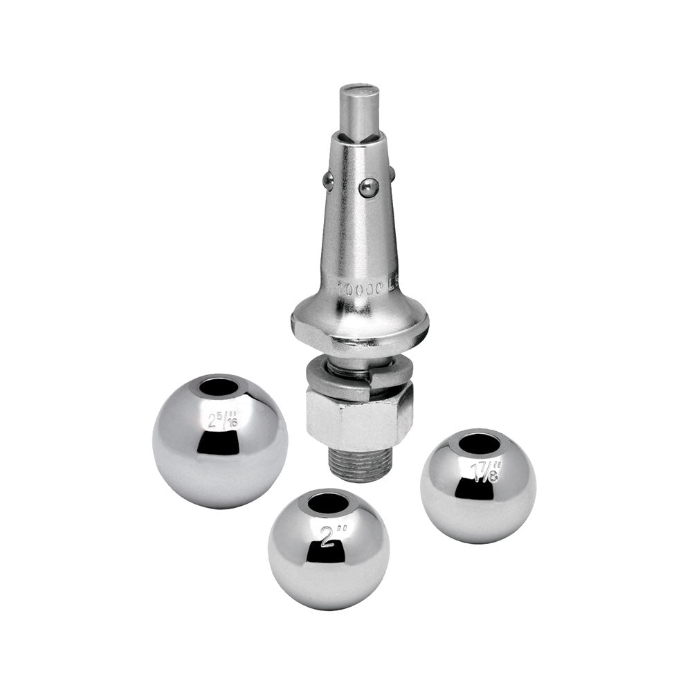 Draw - Tite Interchangeable Hitch Ball w/ 1" Shank - 1 - 7/8", 2", 2 - 5/16" Balls [63803]