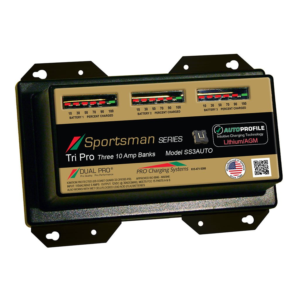 Dual Pro SS3 Auto 30A - 3 - Bank Lithium/AGM Battery Charger [SS3AUTO]