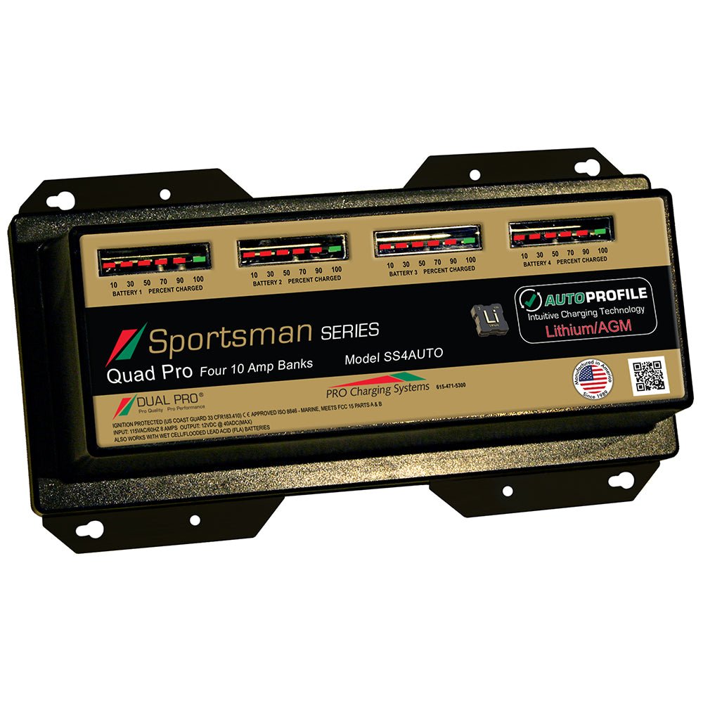 Dual Pro SS4 Auto 40A - 4 - Bank Lithium/AGM Battery Charger [SS4AUTO]