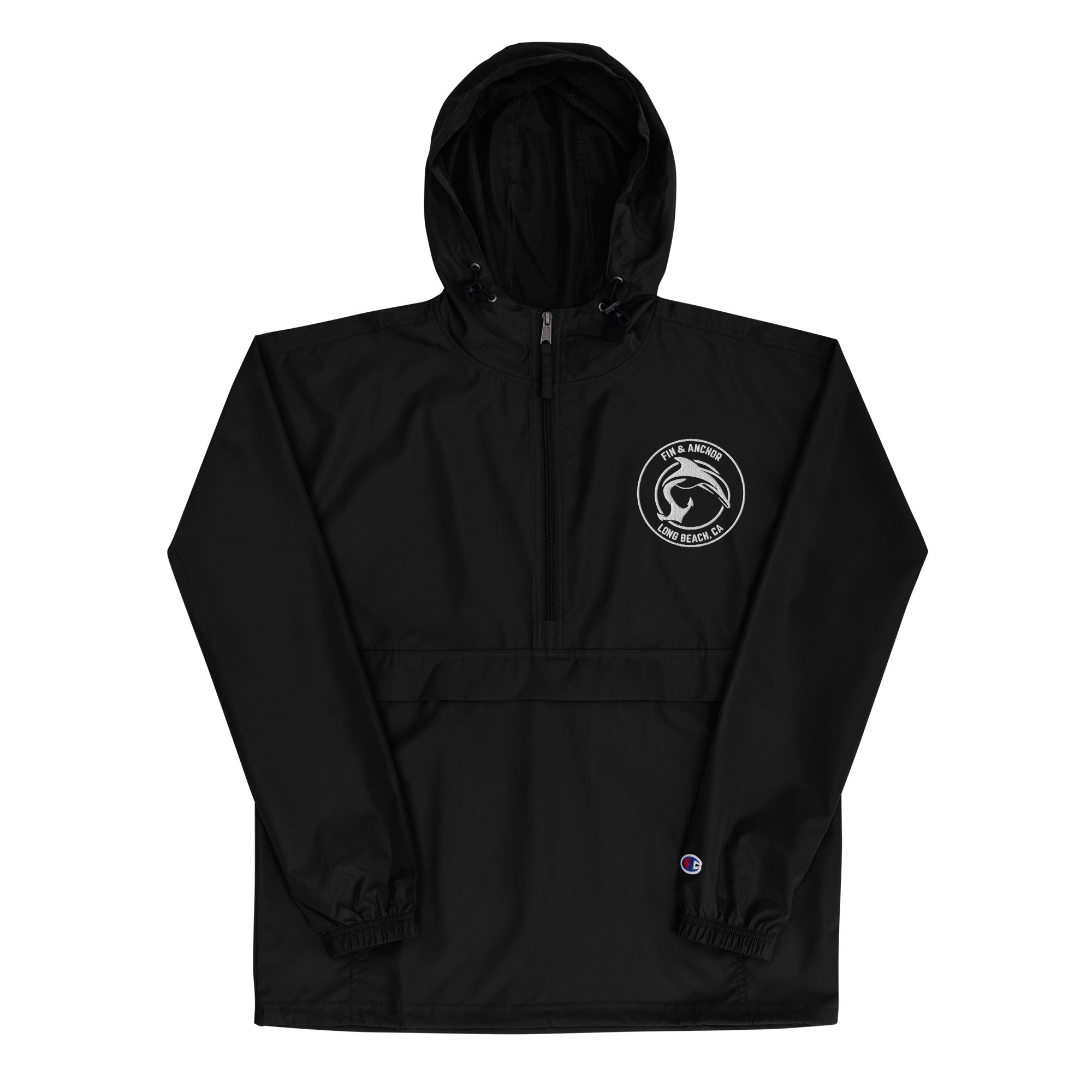 Seafarer Half-Zip Packable Pullover Jacket - Black