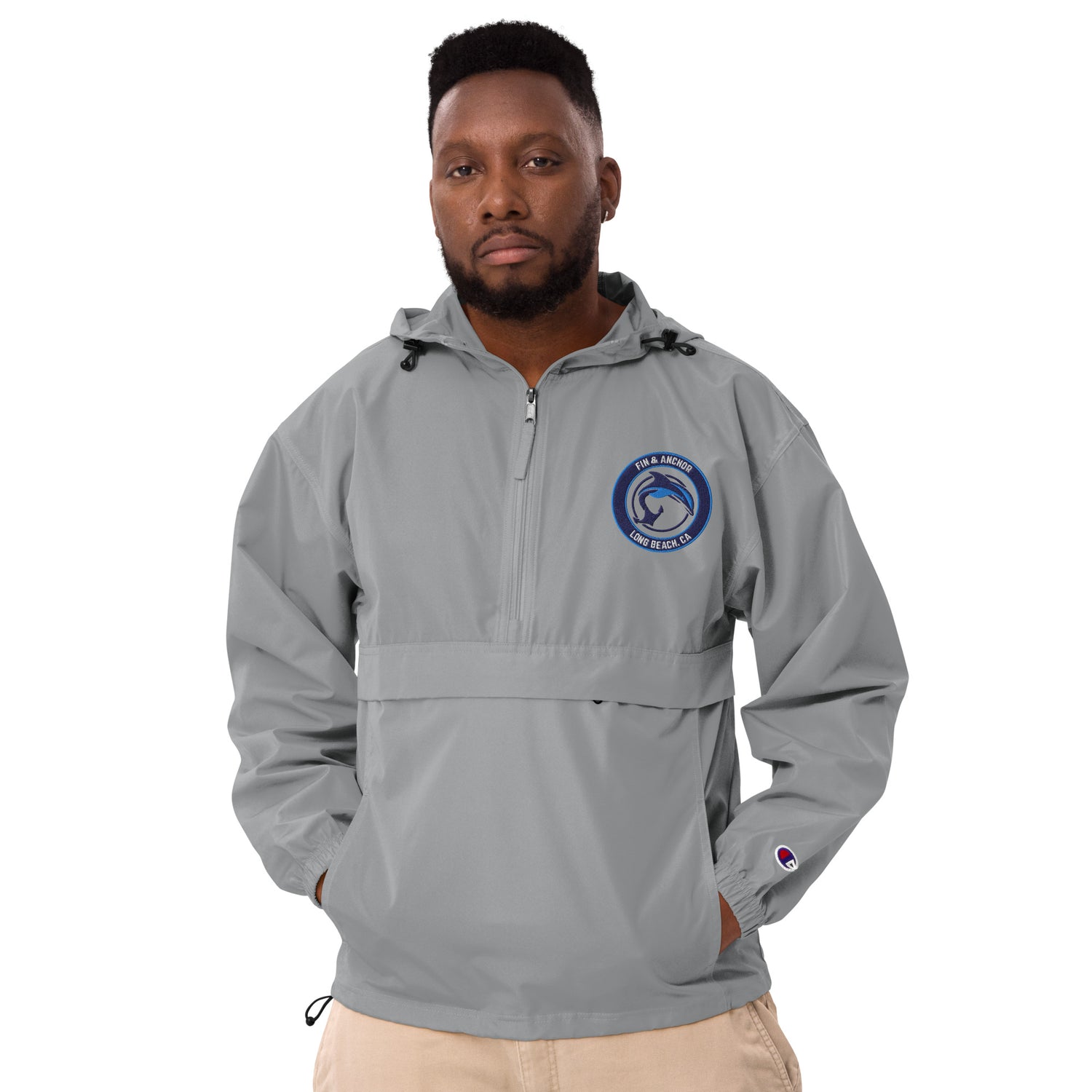 Seafarer Half-Zip Packable Pullover Jacket - Dolphin Grey