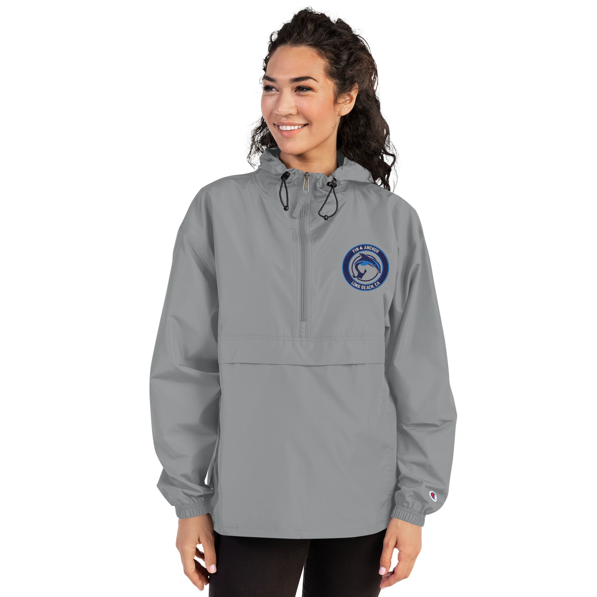 Seafarer Half-Zip Packable Pullover Jacket - Dolphin Grey