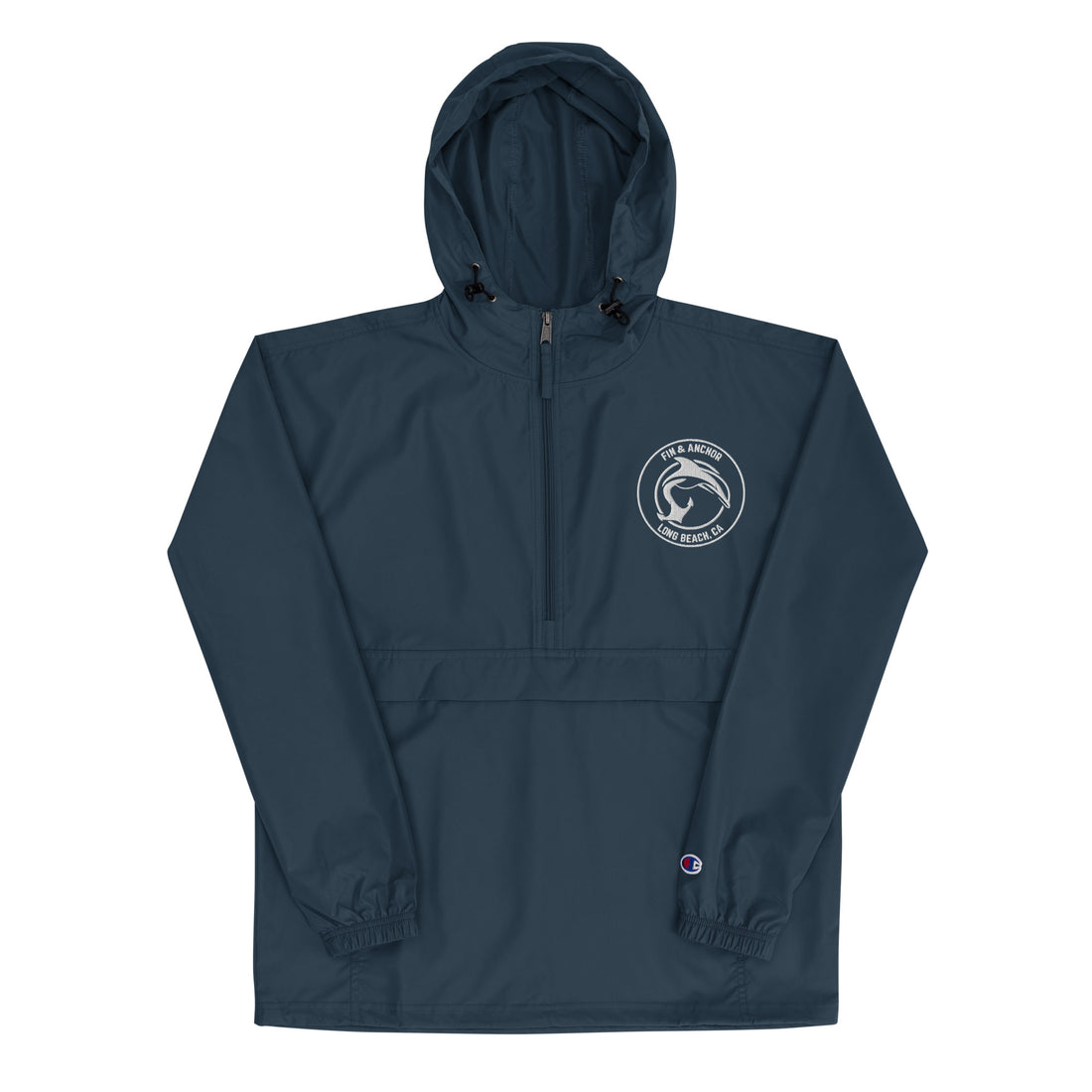 Seafarer Half-Zip Packable Pullover Jacket - Navy