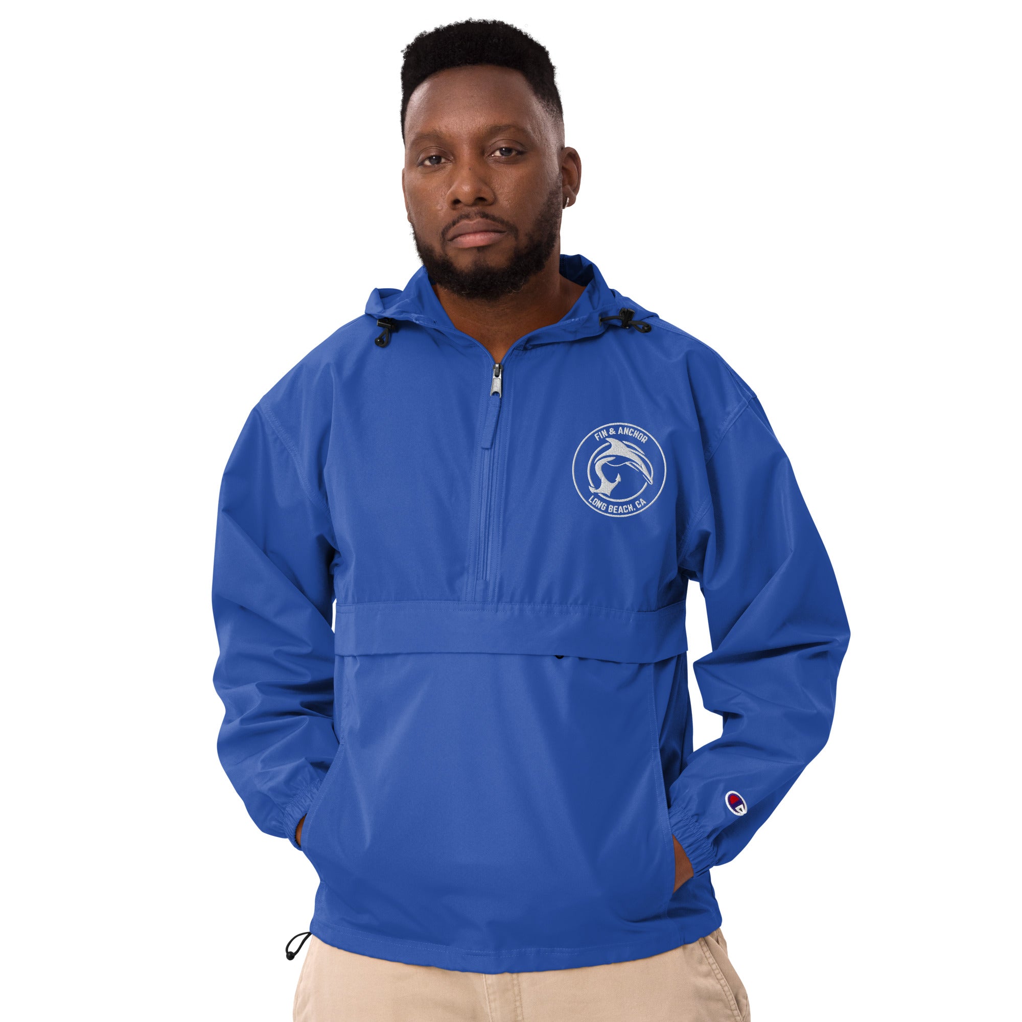 Seafarer Half-Zip Packable Pullover Jacket - Blue Ocean