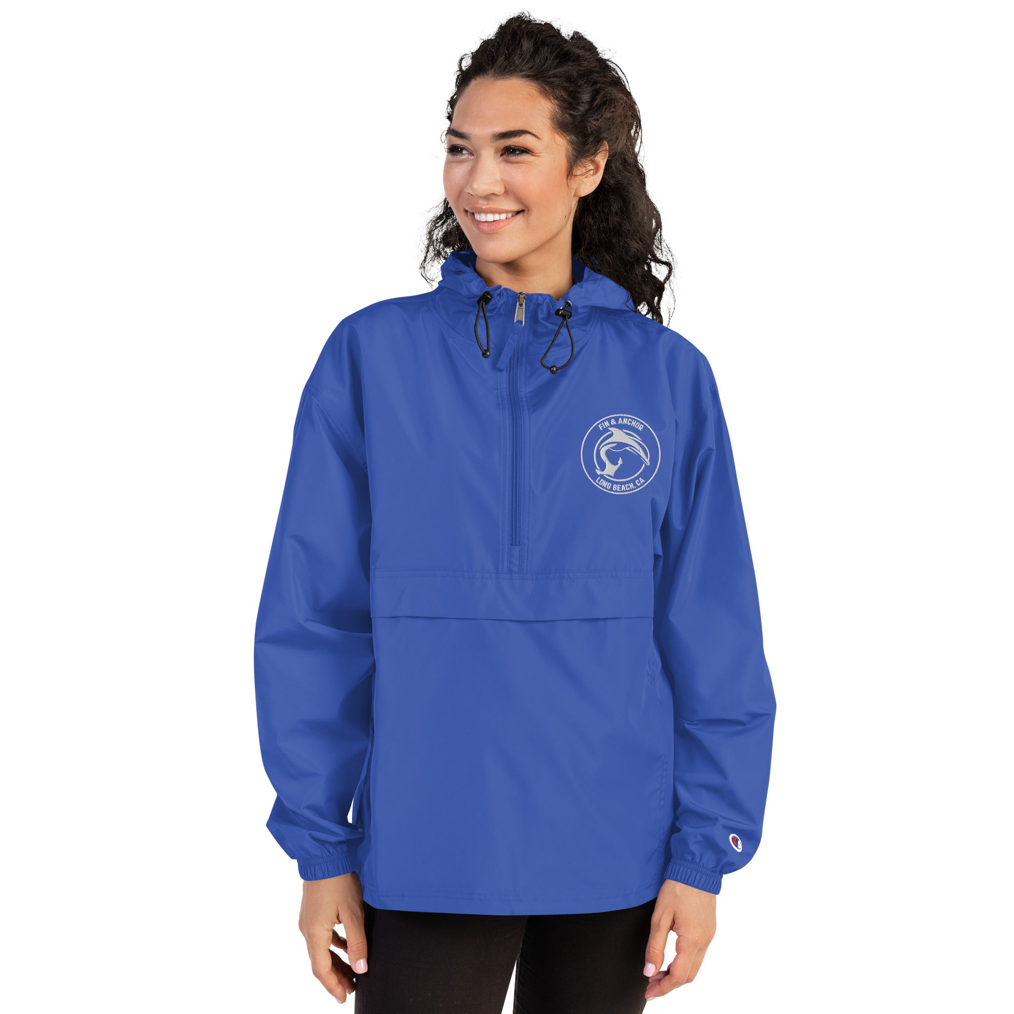 Seafarer Half-Zip Packable Pullover Jacket - Blue Ocean