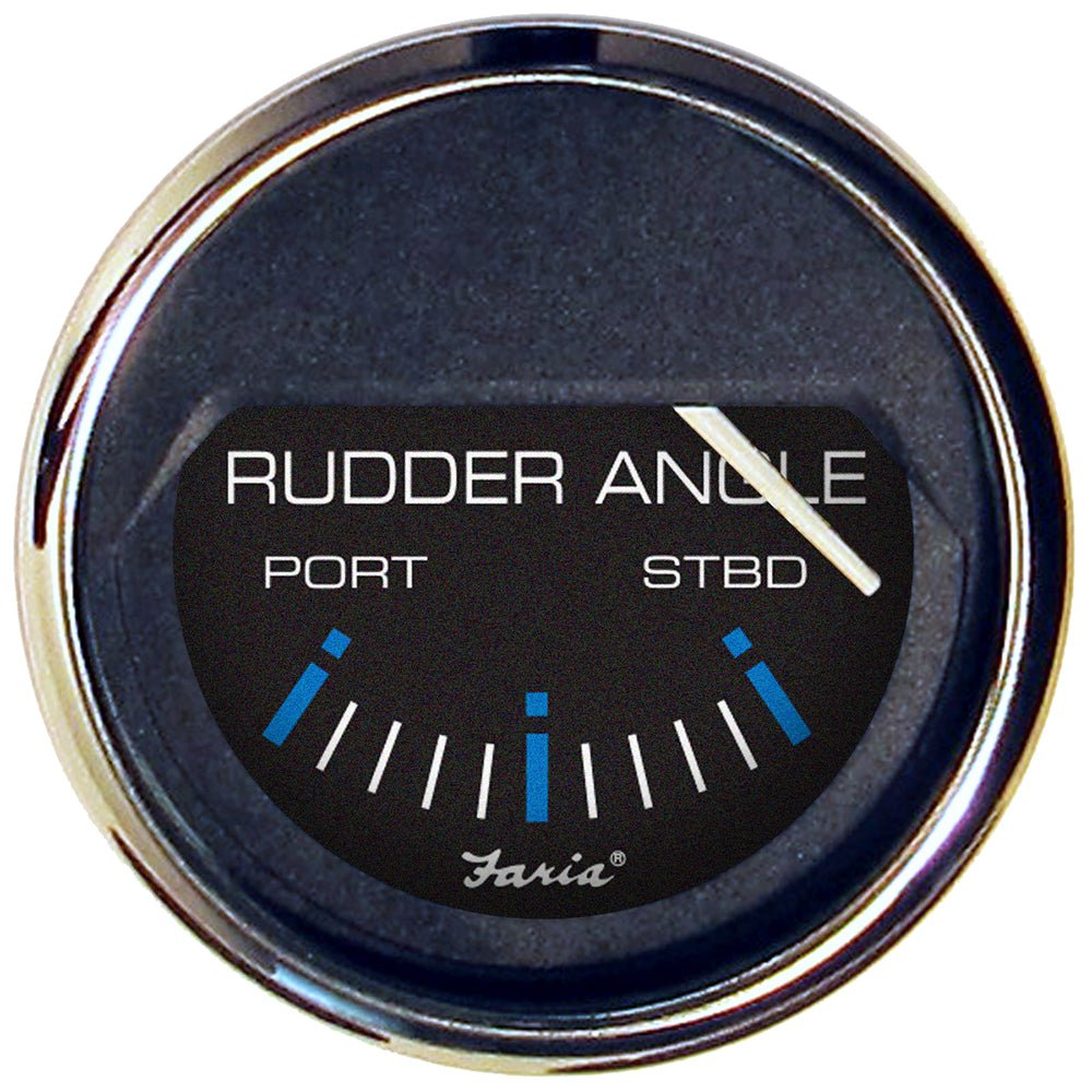 Faria Chesapeake Black 2&quot; Rudder Angle Indicator Gauge [13725]