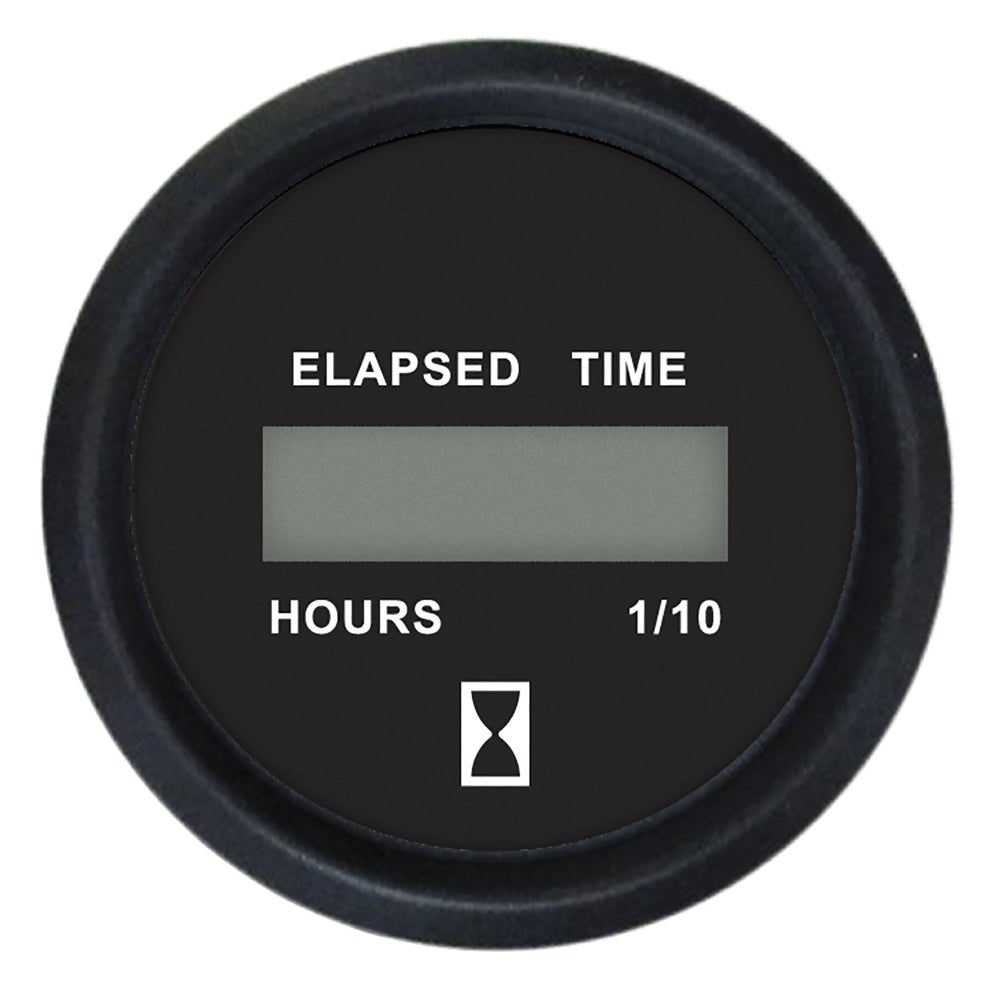 Faria Euro Black 2&quot; Digital Hourmeter Gauge [12835]