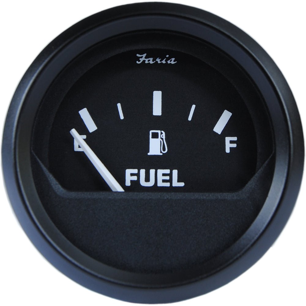 Faria Euro Black 2&quot; Fuel Level Gauge - Metric [12802]